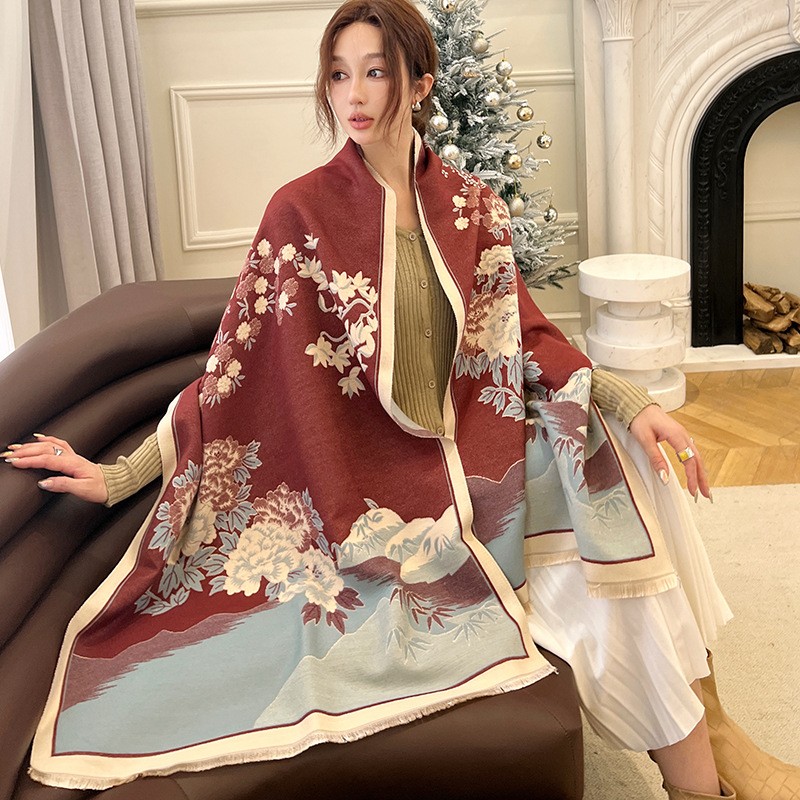 Cashmere Pashmina Wrap - Moda invierno nuevo cálido chal de