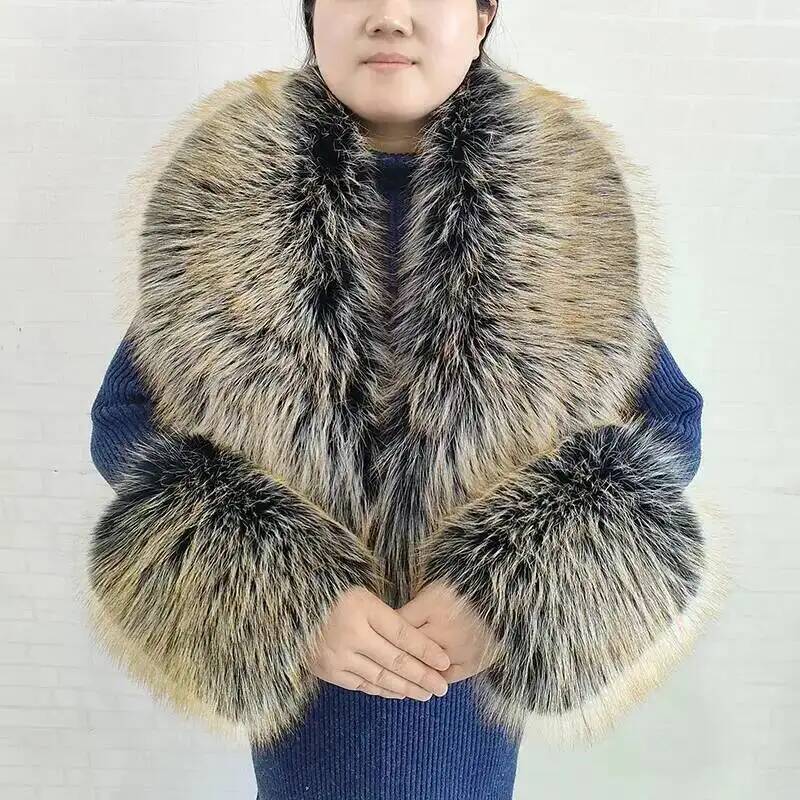 Bufanda grande de piel de zorr - Shawl Wrap Winter reseña y precio