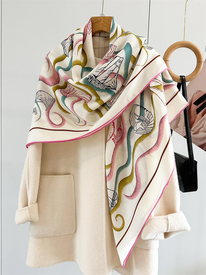 Bufanda de doble cara de 135 c - Cashmere Pashmina Wrap reseña y precio